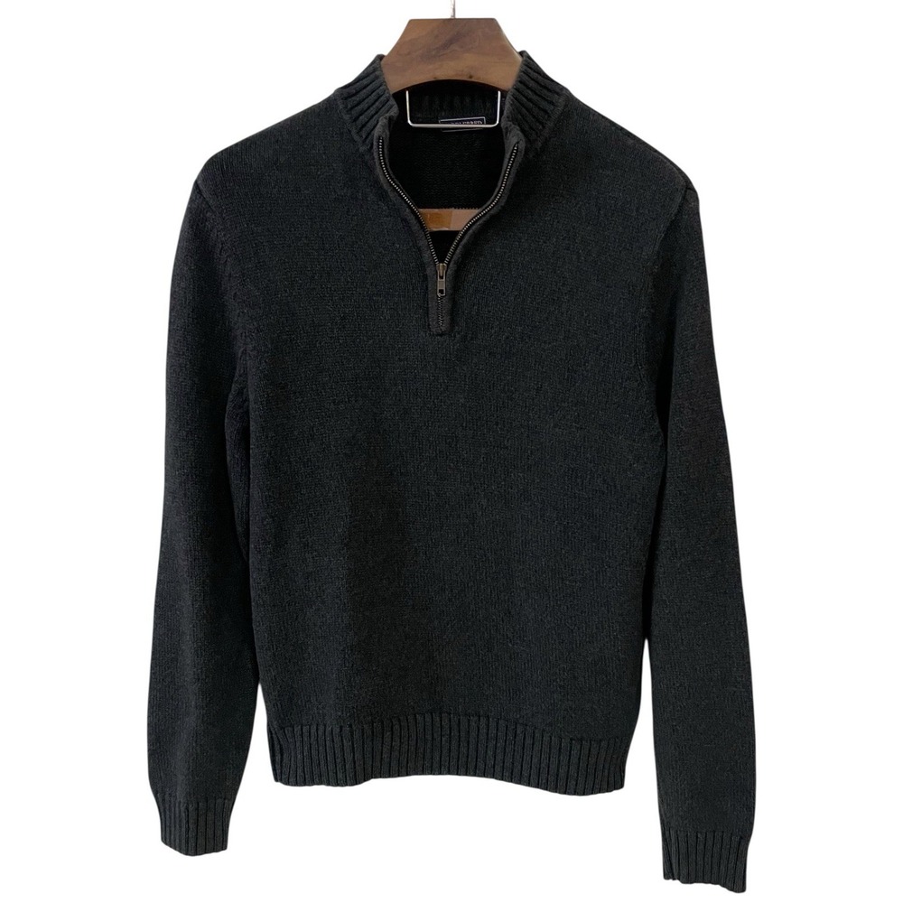Saddlebred Gray 1/4‎ Zip Longsleeve Pullover Sweater Preppy Cozy Cabin Classic M